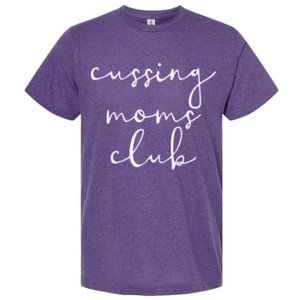 Graphic Tee Cussing Moms Club Heathered PURPLE SZ XXXL/3X